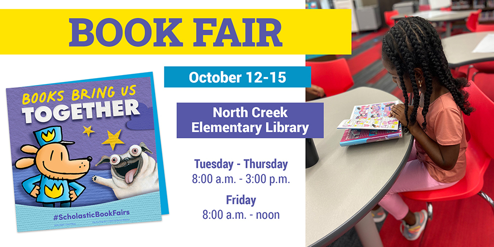 a graphic advertising the NCE Book Fair