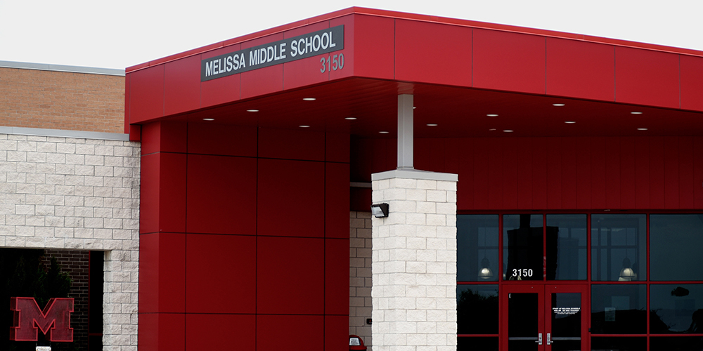 a graphic image of Melissa Middle School