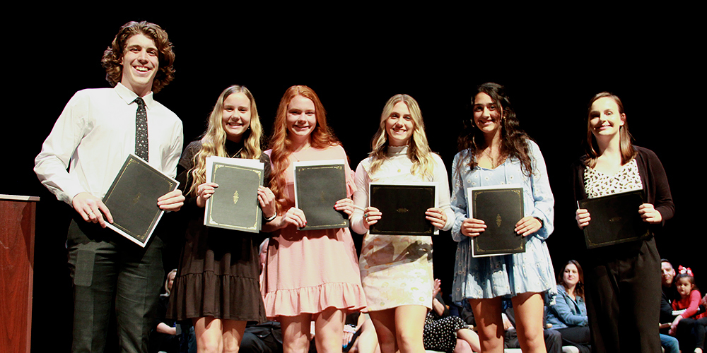 Students receive scholarship awards through the Melissa Education Foundation