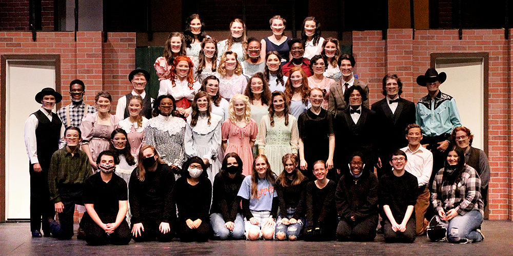Cast and crew of "Curtains" musical