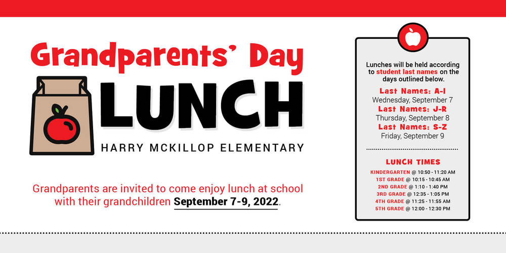a graphic image advertising Grandparents' Day Lunch