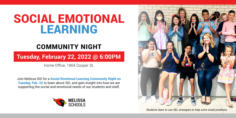 a graphic advertising the SEL Community Night on Feb. 22