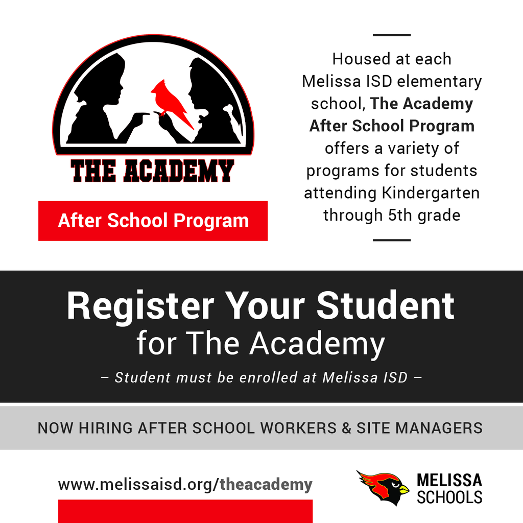 a graphic advertising The Academy registration and job openings