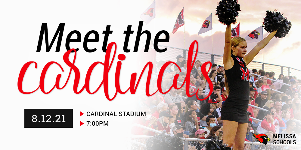 a graphic advertising Meet the Cardinals on August 12, 2021