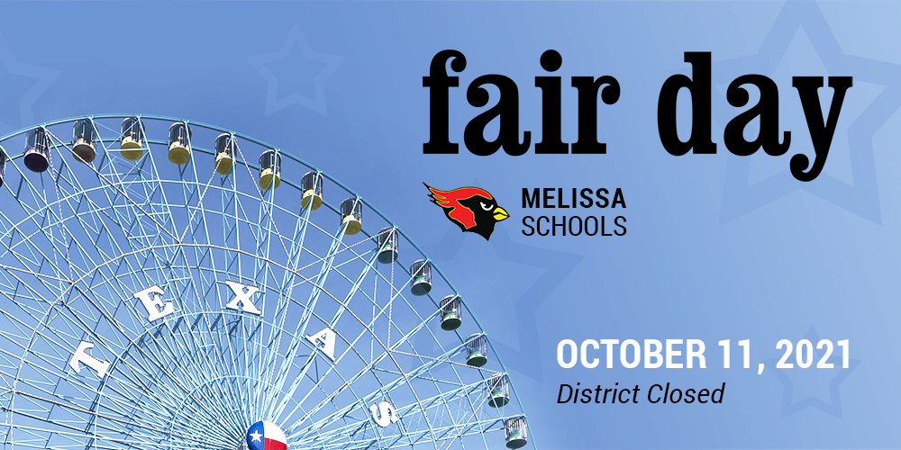 a graphic advertising the Fair Day district holiday on Oct. 11, 2021