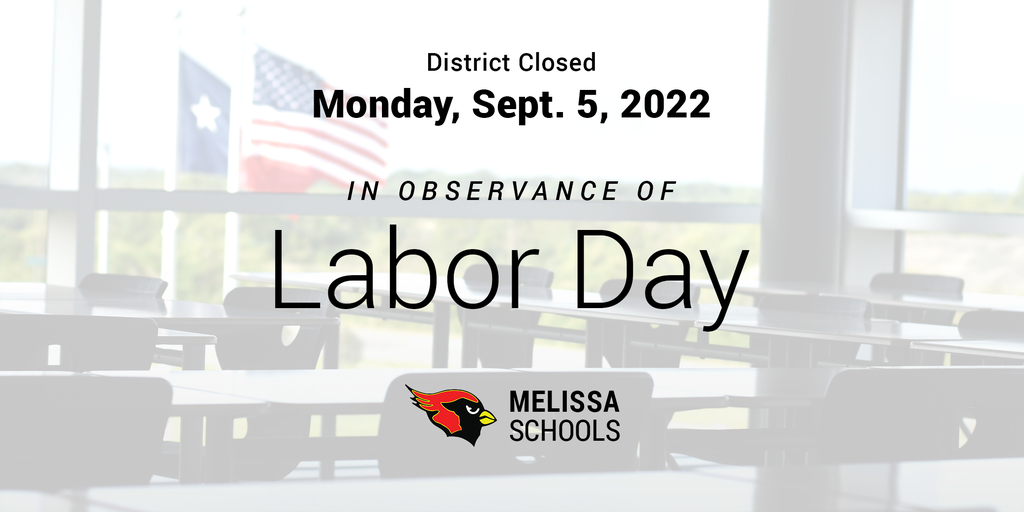 a graphic image announcing No School Labor Day