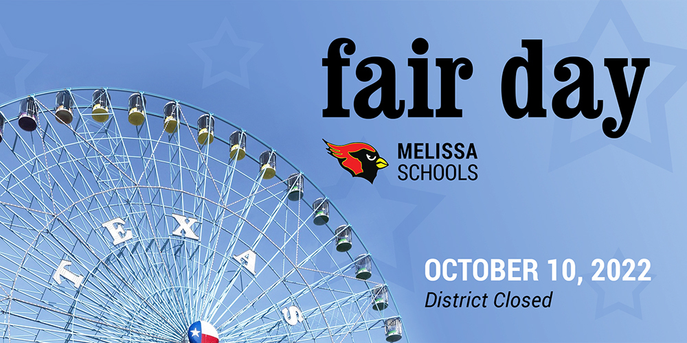 a graphic image reminder for Fair Day, Monday October 10