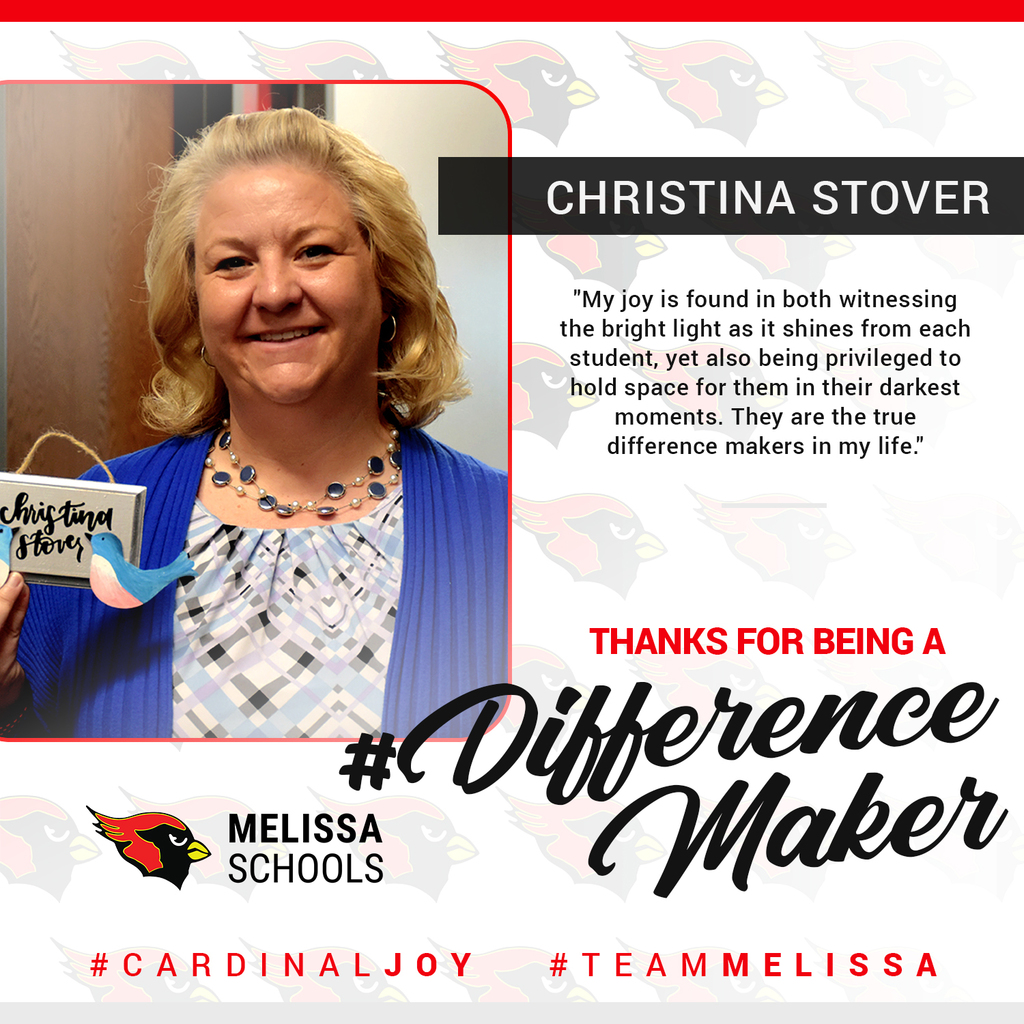 a graphic image honoring Christina Stover as a Difference Maker