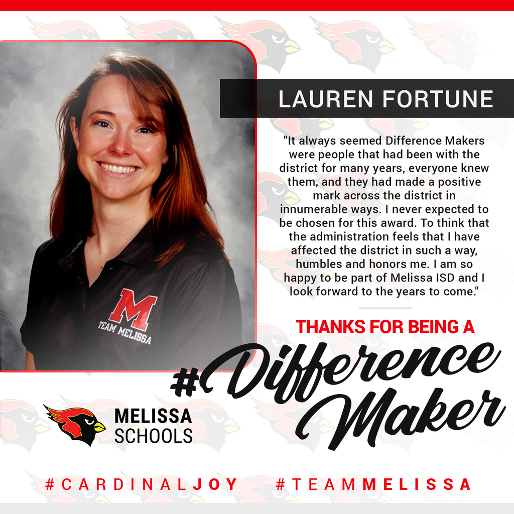 a graphic image honoring Lauren Fortune as a Difference Maker